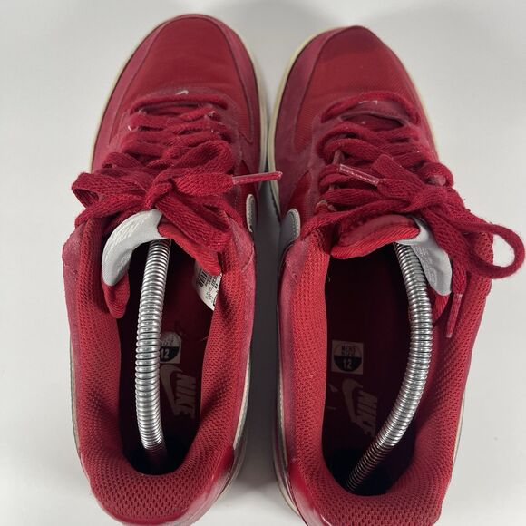 Nike Air Force 1 Low Gym Red Suede Silver Swoosh 488298-623 Men\'s Size 12 main image 4
